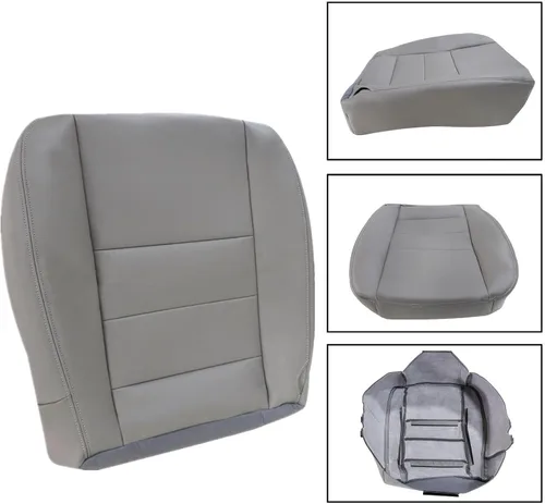 Vista 3 de FZJDSD Funda de asiento de cuero de repuesto para parte inferior del lado del conductor, color gris, compatible con Ford F250 F350 F450 F550 Lariat
