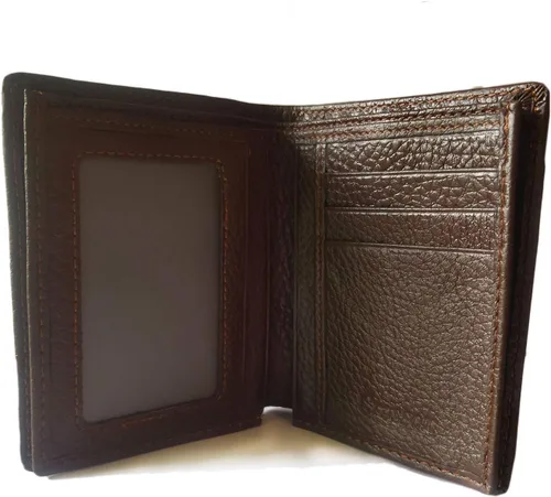 Vista 125 de Hombres Cool Eagle Wolf Caballo Totem Cuero Vaca Vertical Cartera Cremallera Multi-tarjeta Titular, Tótem de caballo, Minimalista