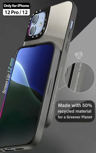 Vista 8 de VIROMO Estuche espejo irrompible para iPhone 12 / iPhone 12 Pro con 2 protectores de pantalla, cubierta de maquillaje reflectante resistente a