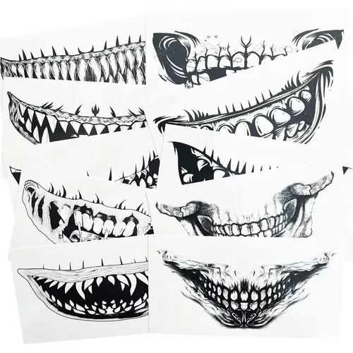 Vista 2 de Tatuajes de huellas labiales, tatuaje facial temporal rojo y rosa para mujeres, hombres y niños, 10 hojas