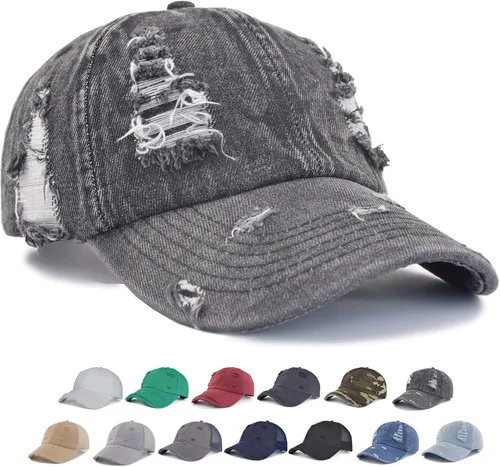 Vista 13 de TSSGBL Gorra de algodón suave sin estructura, desgastada, para papá, ajustable, de perfil bajo, para mujeres y hombres Azul