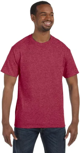 Vista 295 de Gildan Camiseta G500 para hombre Ceniza/baya