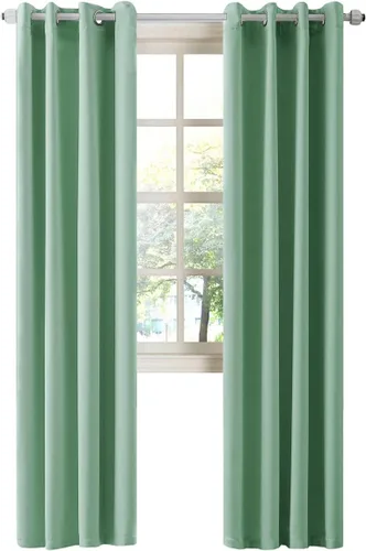 Vista 68 de LA PALMA Cortinas opacas con aislamiento térmico y ojales, para sala de estar, dormitorio, paquete de 2 paneles