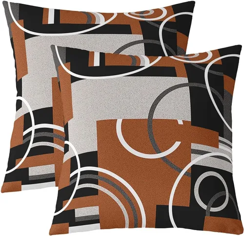 Vista 26 de Juego de 2 fundas de almohada de panal de abeja de 16 x 16 pulgadas, fundas de cojín geométricas hexagonales, fundas de almohada de colmena