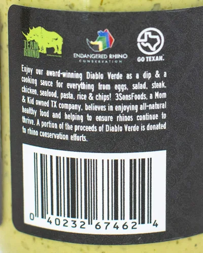 Vista 4 de Diablo Verde Salsa, galardonada, salsa cremosa de cilantro, nivel de calor caliente, (paquete de 2) botella de 12.5 onzas, hecha con cilantro, ajo