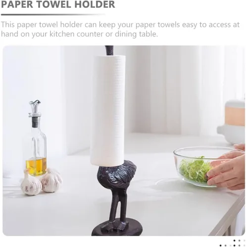 Vista 5 de EXCEART Soporte para toallas de papel flamenco, soporte para rollo de papel higiénico de animales, soporte único para toallas de cocina, dispensador
