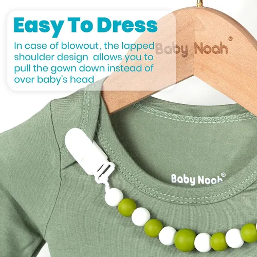 Vista 3 de Baby Noah Vestido anudado con sombrero y diadema y clip