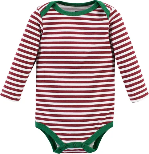 Vista 80 de Hudson Baby Body unisex de algodón de manga larga para bebé, leopardo rosa rojo