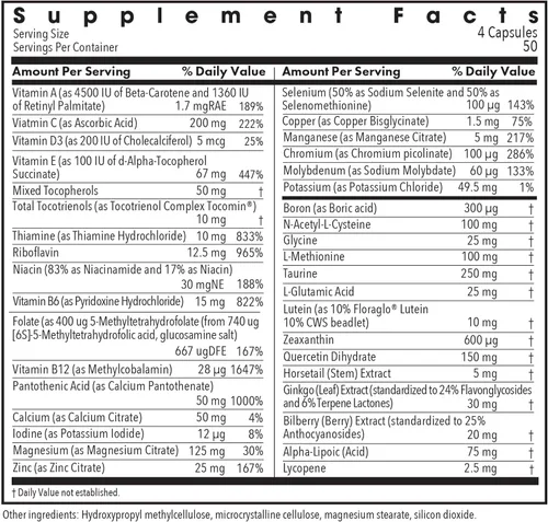 Vista 3 de Allergy Research Group ARG OcuDyne II Suplemento de salud ocular - Vitaminas de apoyo para la visión con luteína, zeaxantina y antioxidantes