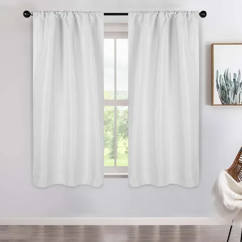 Vista 36 de Superior Cortinas opacas, aisladas, cortinas con bloqueo solar para dormitorio, sólidas, texturizadas, ventana de sala de estar, tejido térmico