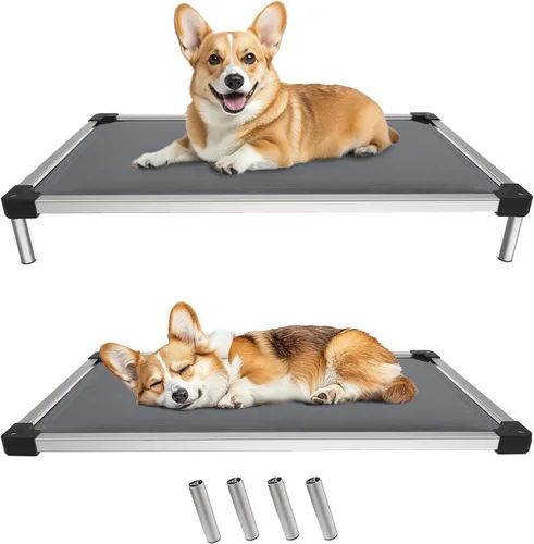 Vista 15 de FXW TitanNest Cama Elevada para Perros a Prueba de Masticación, Catre Elevado para Uso en Interiores/Exteriores/Camping, Cama Acolchada