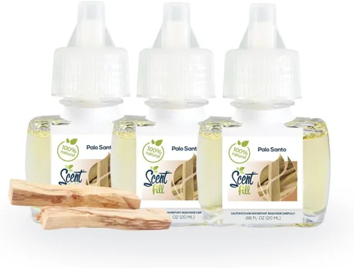 Vista 15 de Scent Fill Ambientador 100% natural de cereza y almendra con enchufe, recambios de aceite perfumado, 3 recambios