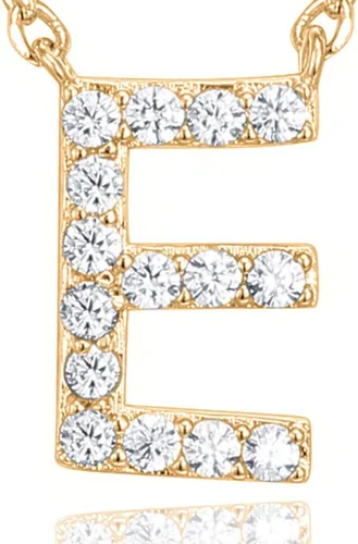 Vista 18 de PAVOI 14K White Gold Plated Cubic Zirconia Initial Necklace Letter Dainty Necklaces for Women