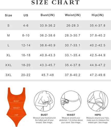 Vista 4 de Popilush Bodysuit for Women Round Neck Sleeveless T Shirt Tank Tops Thong Bodysuits Jumpsuits