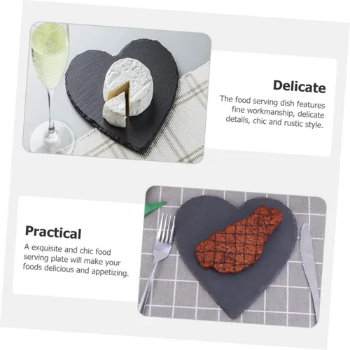 Vista 9 de Juego de platos en forma de corazón Charcutería Plato para servir Cena Plato de sushi Desayuno Plato de postre Bandeja de carne