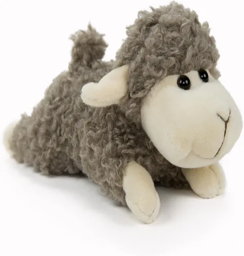 Vista 7 de Peluche de cordero de oveja, suave y lindo juguete de peluche de cordero negro, juguetes de peluche de ovejas para niños, regalos para niños