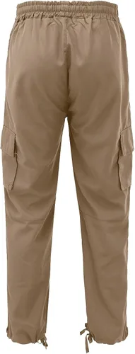 Vista 3 de Pantalones cargo de cintura elástica para hombre, casuales, de pierna recta, cómodos, para correr, con bolsillo multitejido