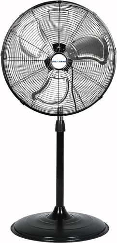 Vista 10 de BILT HARD - Ventilador de pie industrial de metal, resistente, de alta velocidad, oscilante, aspas de aluminio, 3 velocidades y certificado UL