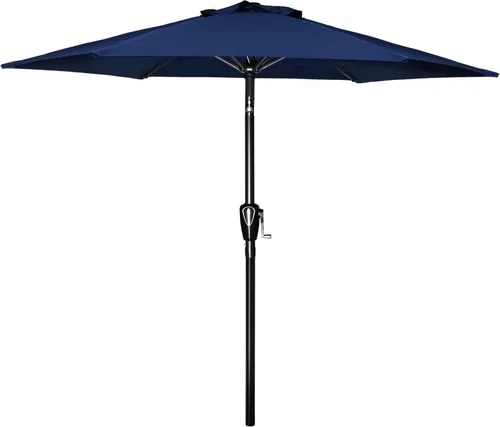 Vista 11 de Simple Deluxe - Paraguas de 9 pies para patio al aire libre, mesa de mercado, para jardín con botón de inclinación y manivela Beige