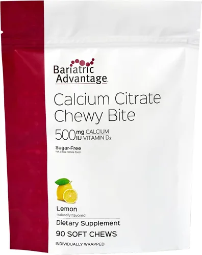 Vista 16 de Bariatric Advantage Picaduras masticables de citrato de calcio 500 mg - Altamente absorbible y digerible - Vitamina D3 - Suplemento de calcio