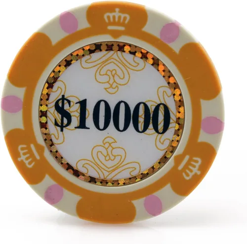 Vista 3 de Versa Games Monte Carlo - Fichas de póquer de arcilla de 0.48 oz de peso, paquete de 50 unidades (elegir colores)