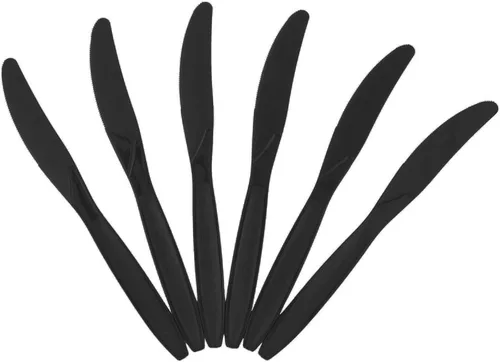 Vista 19 de JAM Paper Premium Utensils Party Pack - Cuchillos de plástico - Fucsia rosa intenso - 48 cuchillos desechables/paquete