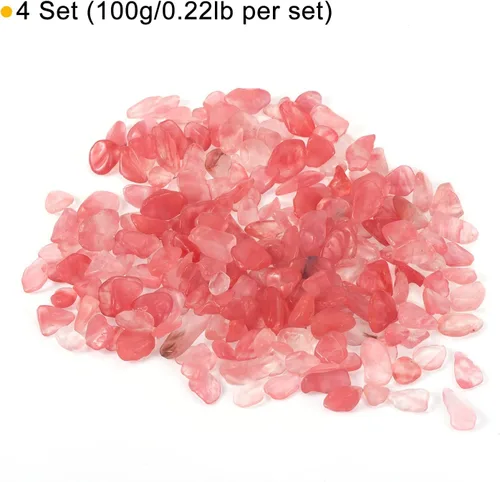 Vista 3 de MECCANIXITY Piedras de virutas pulidas de 14.11 oz/0.88 libras, 0.276-0.354 in, cristal triturado natural, piedras pulidas irregulares, decoración