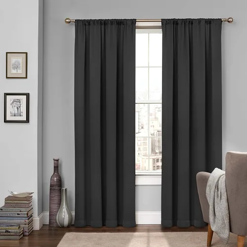 Vista 14 de Eclipse Cortina Sólida Thermapanel para Oscurecer Habitaciones con Bolsillo para Barra, Cortina de Ventana para Dormitorio y Sala de Estar