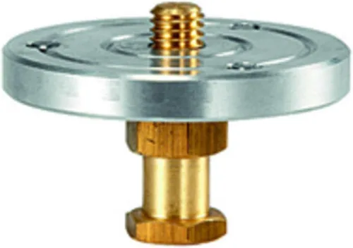 Vista 2 de Manfrotto 208HEX Adaptador de plataforma de montaje de cámara de 3/8 pulgadas (Plata)