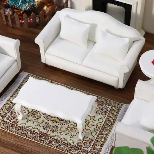Vista 5 de Juego de dos sofás individuales y un sofá doble para casa de muñecas