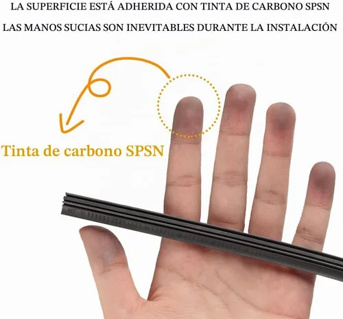 Vista 4 de 4 piezas de 81 cm ajustables Tiras de limpiaparabrisas para coche DIY - Premium y fáciles de reemplazar Tiras de limpiaparabrisas sin brazo