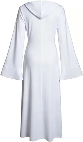 Vista 6 de Disfraz de bata de fantasía para mujer, vestido largo con capucha y cinturón