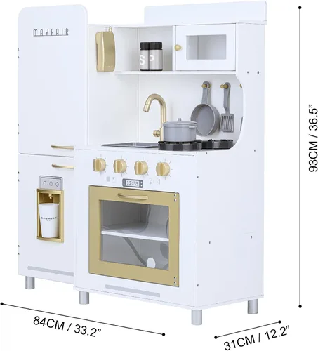 Vista 4 de Teamson Kids - Juegos de cocina para niños, juego de cocina para niñas pequeñas de 2 a 6 años, juguetes de cocina para niños de 4 a 8 años, Little