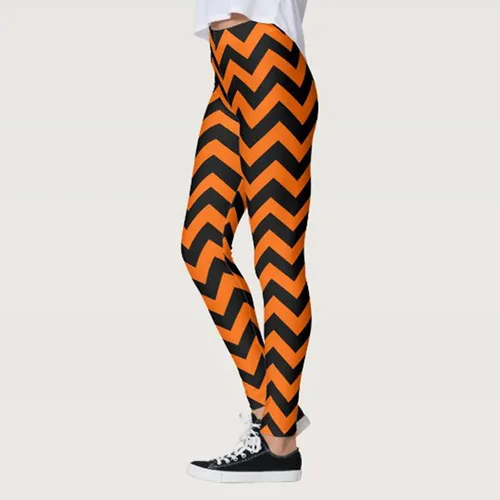 Vista 2 de Leggings de Halloween para mujer calaveras estampadas en el tobillo y leggings elásticos para Halloween