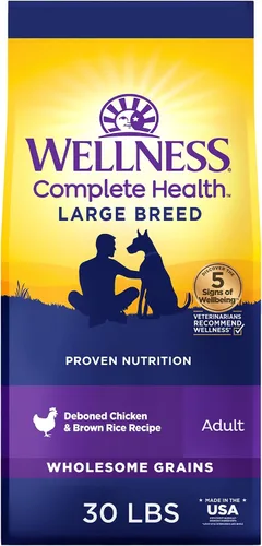 Vista 10 de Wellness Complete Health - Alimento seco para perros de raza grande con granos, ingredientes naturales, fabricado en Estados Unidos con carne real