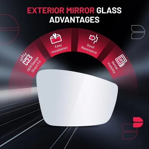 Vista 6 de BDFHYK Cristal de espejo Compatible con VW Passat 2012-2015, espejo retrovisor convexo con placa de respaldo 561857522A, 5C6857522A, calefactable