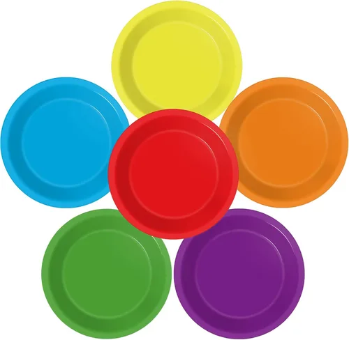 Vista 22 de Wiooffen Juego de 24 platos de papel para fiestas de tenis, juego de vajilla desechable, platos de postre para fiestas de tenis, deportes