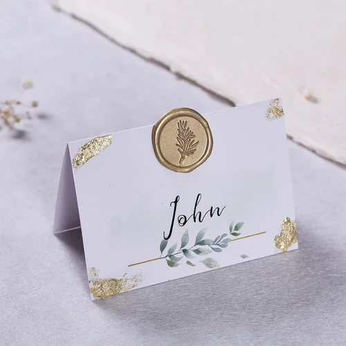 Vista 6 de UNIQOOO Pegatinas de Sello de Cera - Pegatinas de Sello de Sobre para Invitación de Boda de Romero, 100 Piezas de Pegatinas Metálicas Autoadhesivas