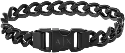 Vista 21 de A X Armani Exchange - Pulsera de cadena de acero inoxidable para hombre