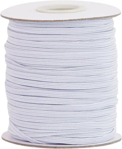 Vista 11 de Banda elástica plana para costura, 1/2 pulgada, 50 yardas de alta elasticidad, cordón elástico negro, cuerda elástica de punto para coser