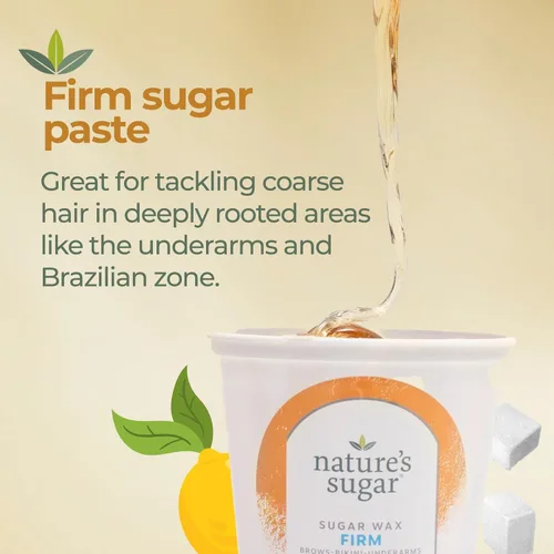 Vista 2 de Nature's Sugar Paquete de depilación de cera de azúcar natural vegana apta para principiantes para hombres y mujeres - Pasta de azúcar para todo