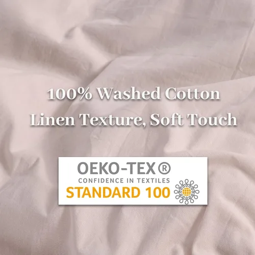 Vista 262 de NEXHOME PRO Funda de edredón Twin XL 100% algodón lavado, transpirable, duradera, texturizada, similar al lino, juego de ropa de cama para el hogar