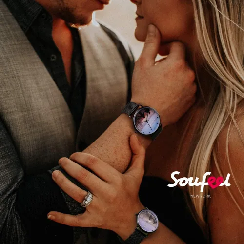 Vista 3 de Soufeel - Reloj de fotos personalizado para mujeres y hombres personalizados grabados relojes de pulsera personalizados de acero inoxidable regalo