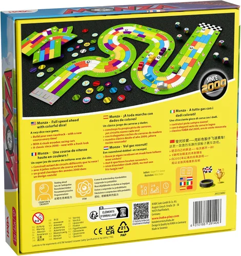 Vista 7 de HABA Monza Car Racing - Juego de mesa para niños, juego de estrategia a juego de colores, a partir de 5 años