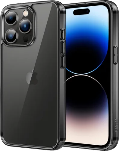 Vista 16 de JETech - Funda para iPhone 14 de 15,5 cm, cubierta a prueba de golpes que no se pone amarilla, parte trasera transparente antiarañazos (negro)