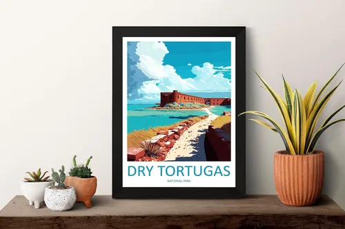 Vista 2 de Dry Tortugas National Park Travel Print Wall Art Dry Tortugas National Park Wall Hanging Home Décor Dry Tortugas National Park Art #2