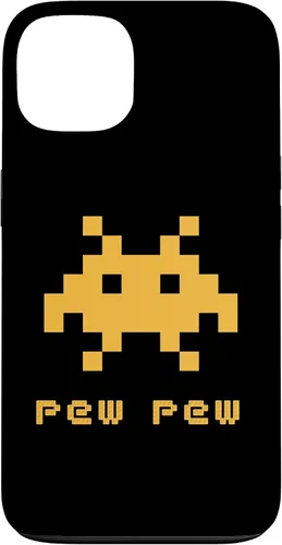 Vista 7 de iPhone 16 Alien Invaders Pew Space 8-bit Retro Video Game Gift Case