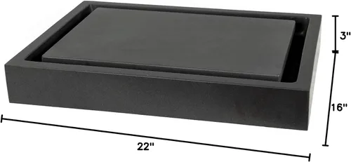 Vista 9 de Eden Bath EB_S006LS-H - Fregadero rectangular de piedra infinita para piscina, piedra de lava afilada