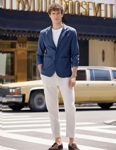 Vista 3 de COOFANDY Men's Casual Linen Sport Coat Lightweight Travel Blazer Modern Suit Jacket
