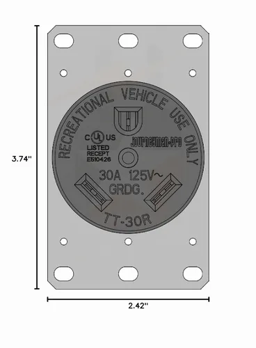Vista 12 de Toma de corriente resistente de 30 amperios 110 V RV con terminales de cabeza Allen, certificación UL, NEMA TT-30R 120V, receptáculo de pared